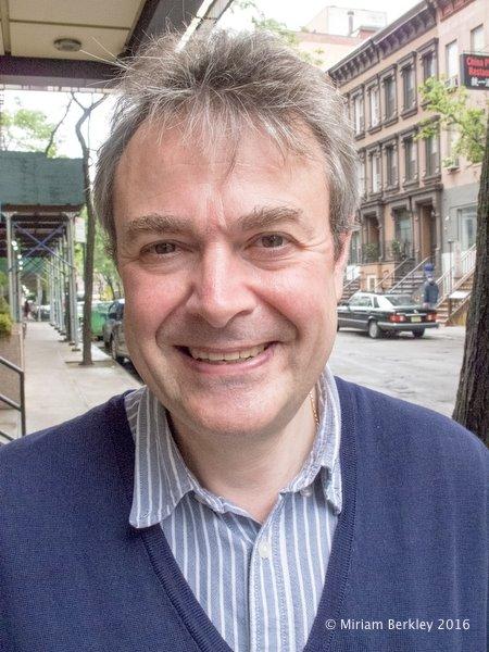Author Frank Egerton, photographed by Miriam Berkley, New York, May 2016